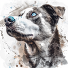Custom Pet Portrait - Watercolor Splash